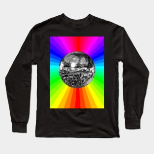 Disco Ball Funky Rainbow Prism Party Long Sleeve T-Shirt